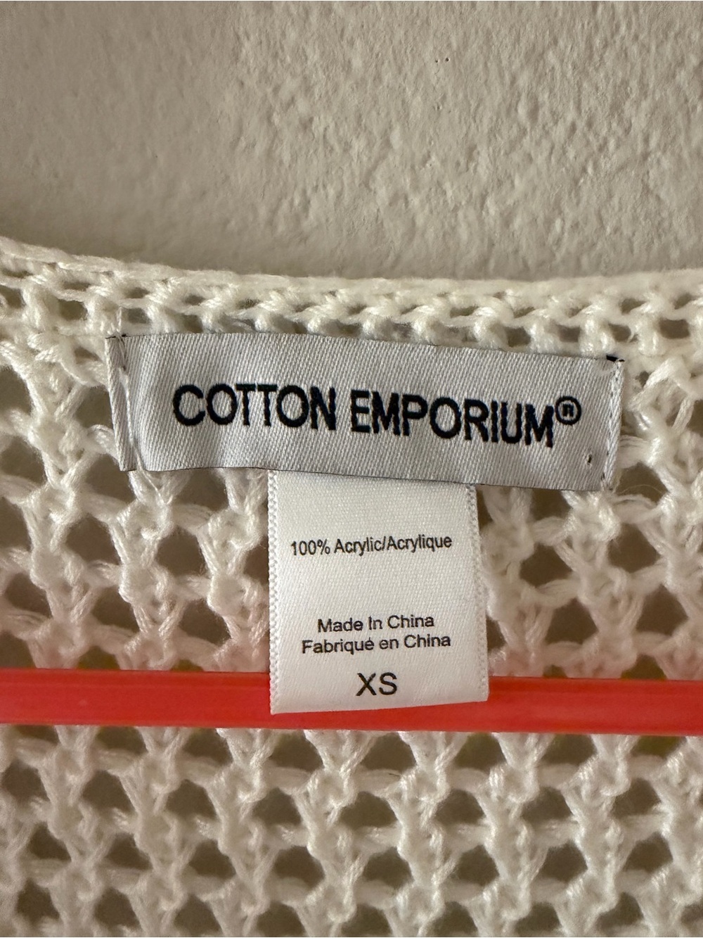 Cotton Emporium Cream Crochet V-Neck Cardigan with Bright Multicolor Motifs - Picture 3 of 3